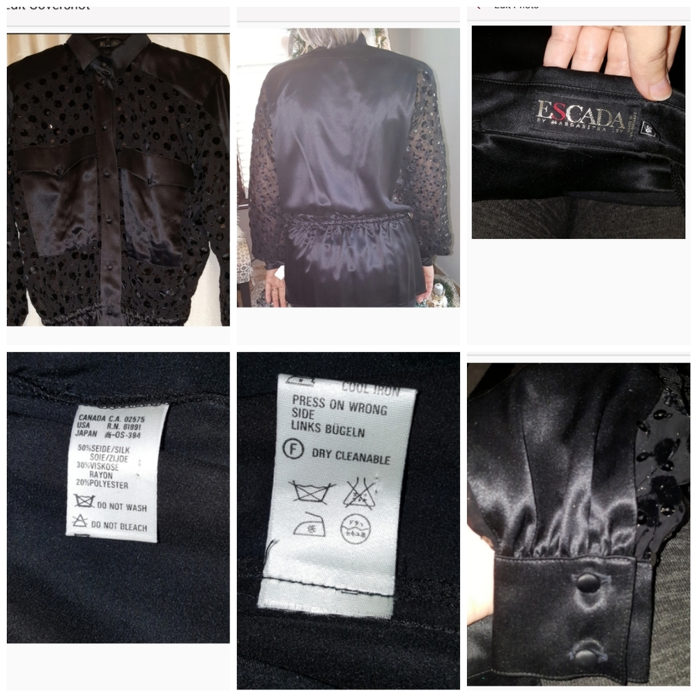 Escada Black Blouse - Picture 2 of 2
